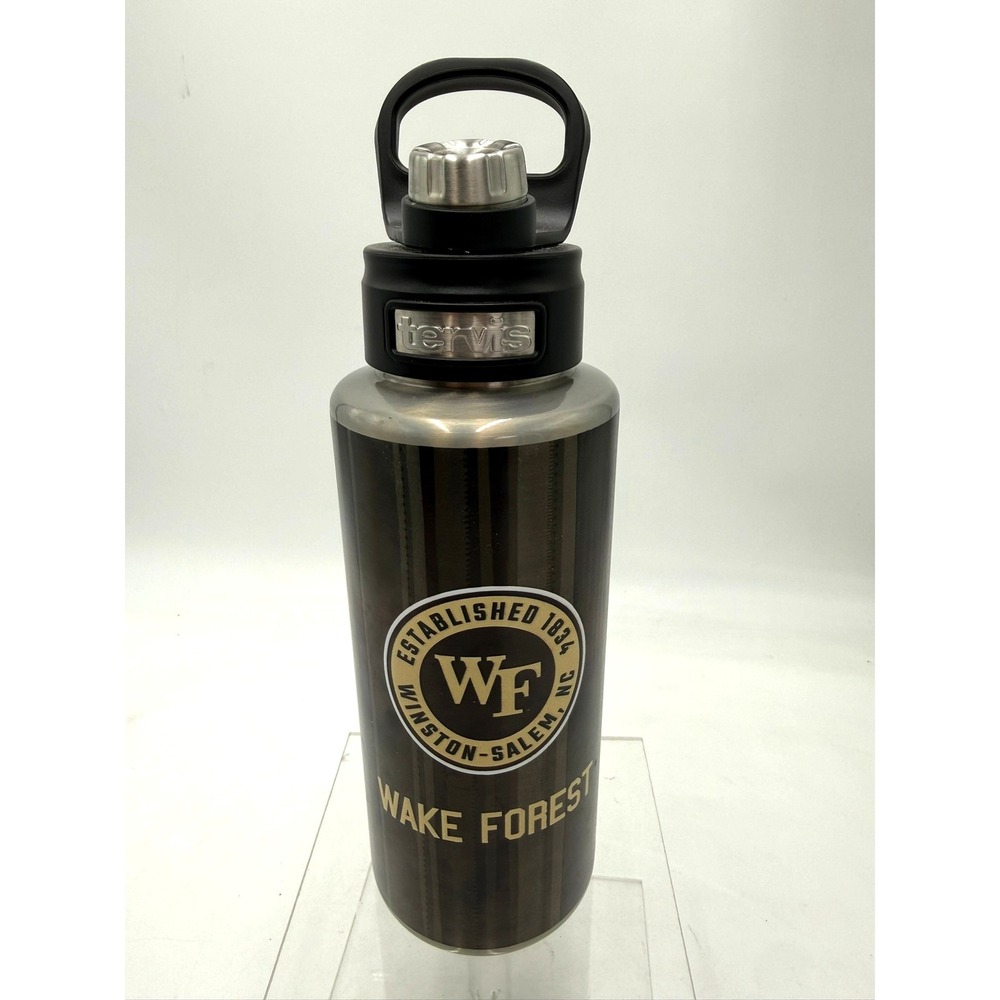 Tervis Water Bottle 40oz Silver Wake Forest Demon Deacons NCAA Stainless